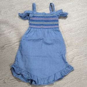 Wonder Nation Blue Ruffled Kids Dress